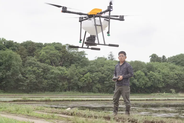 農業用ドローンの離陸
